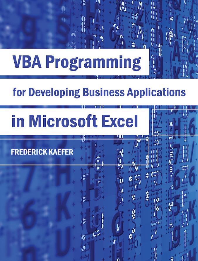 VBA Programming for Developing Business Applications in Microsoft Excel cover photo