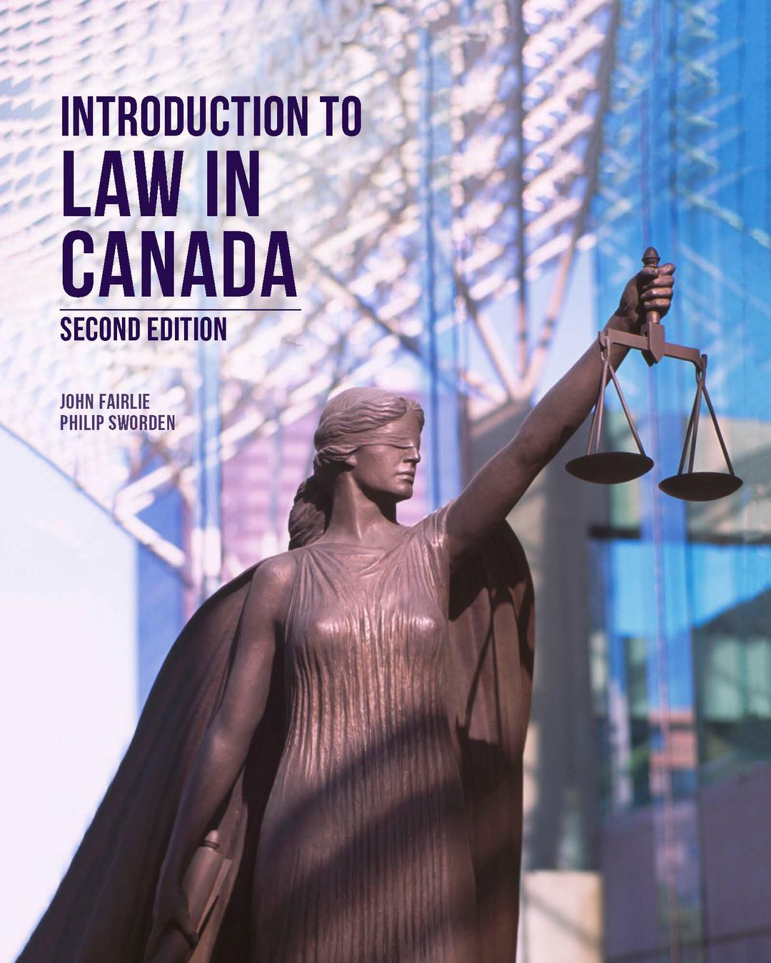 Introduction to Law in Canada, 2nd Edition cover photo