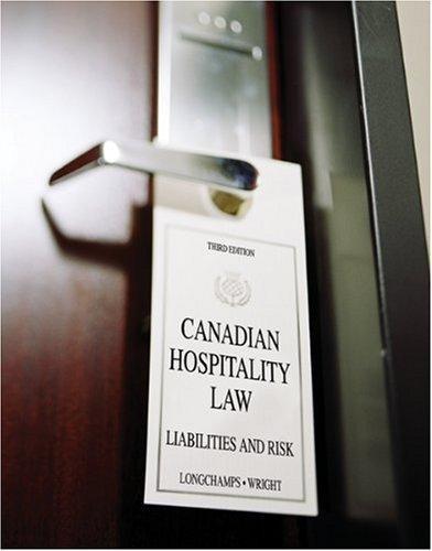 Canadian Hospitality Law, 3rd Edition cover photo